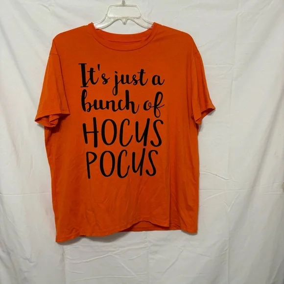 Orange Graphic Tee with Hocus Pocus Print - Picture 1 of 5